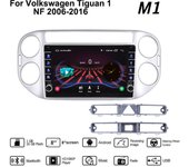 Para Volkswagen Tiguan 1 NF 2006-2016 con botón perilla Android Car Radio reproductor Multimedia navegador estéreo GPS 2 Din 1 + 16GB 1+16GB