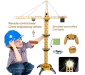 1 juego de modelo de juguete de 2,4 GHz ecológico con grúas de ingeniería de vehículos de control remoto ligero