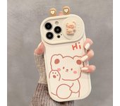 Funda protectora de lente de cámara Push-Pull con orejas de oso y conejo de dibujos animados en 3d para Iphone 14 13 12 11 Pro Max 14 Plus, funda a prueba de golpes For iPhone 12 Pro