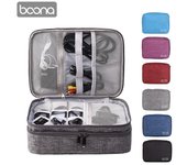 Organizador electrónico de viaje portátil, bolsa de almacenamiento, bolso de mano, estuche para teléfono inteligente, auriculares, cable de datos, cargador, disco duro, memoria Flash azul cielo