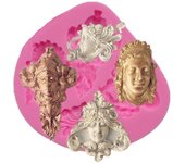 Moldes para pasteles, mitología griega, diosa Avatar, molde de Chocolate para fondant, herramienta de decoración para hornear en la cocina color rosa