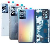 Para Xiaomi 11T Pro 5G / 11T 5G cubierta trasera de cristal cubierta de batería de carcasa trasera de repuesto con lente de cámara azul celeste