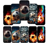 Funda para teléfono deportivo de fútbol para OPPO Huawei, funda para iPhone 16, 15, X, XR, Samsung Galaxy S24, S23 Plus, Xiaomi Redmi Note 13, 12, 11 Pro Max, 9, 10, 14 for Huawei P Smart 2019 ciervo