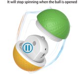 Pelota de juguete para mascotas - Juguetes interactivos para perros Jolly Ball Herding Ball para perros - Diseño de modo dual No Remote Control amarillo/azul