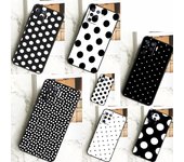 Lunares blancos y negros para OPPO A58 A78 A98 A54 A74 A94 A16 A76 A96 A5 A9 A52 A72 A79 A53S A15 A17 A57 A77 OPPO A16