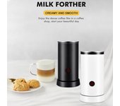 Espumador de leche eléctrico 4 en 1 600W 240ml/8.12oz Espumador de leche caliente y fría Operación silenciosa Antideslizante EU Plug blanco