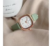 Reloj de pulsera Digital de cuarzo cuadrado Retro para mujer, miniesfera informal, correa de cuero, reloj de pulsera resistente al agua negro