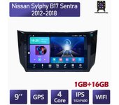 Android Car Radio para Nissan Sylphy B17 Sentra 2012-2018 reproductor Multimedia DVD altavoces unidad principal Audio WIFI 1 + 16GB