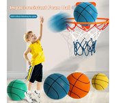 Balón de baloncesto silencioso para entrenamiento en interiores con regate de espuma de alta densidad. Balón silencioso para entrenamiento en interiores. S verde