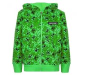 Minecraft Sudadera con capucha y estampado integral Creeper para niños 11-12 verde/negro