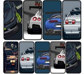 Funda para iPhone 15 14 Xiaomi Redmi Note 13 12 11 Pro Max X 8 7 9 XR Samsung Galaxy S24 S23 A05 OPPO A15 Huawei Supercar Car Cartoon Phone Case for iPhone 12 aero