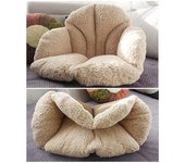 Cojín de terciopelo de cordero bonito, cojín grueso para silla, cojín para asiento de niño, tapete para sofá, calentador de cintura y cadera, regalo decorativo para el hogar