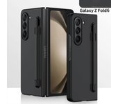 Funda mate 3 en 1 de lujo para Samsung Galaxy Z Fold 5 y Fold 6 con ranura para lápiz óptico y soporte para bolígrafo, tacto suave, a prueba de golpes. For Samsung Z Fold 6&Case with Pen verde menta