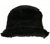 FLEXFIT Sombrero de pescador de piel sintética One Size negro