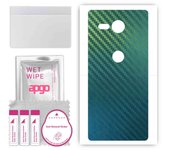 apgo Protective Skin Sticker for the back compatible with Sony Xperia XZ2 Compact, Wrap Film, Foil, Vinyl - Pattern Carbon Chameleon CAKA1