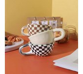 1 taza de cerámica para café, taza de té con leche con forma de flor irregular hecha a mano, estilo coreano, taza de desayuno con avena, artículos para beber, cocina 101-200ml