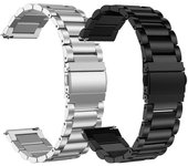 Correa de reloj para Samsung Galaxy Watch de 46mm/Huawei Watch GT2/Amazfit GTR de 47mm, pulsera deportiva de acero para banda de 22mm y 20mm for 18mm Watch plata