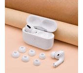 Fundas protectoras de silicona para tapones de oídos para AirPods Pro 2 (talla XS) L with net blanco