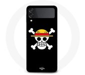 Coque Samsung Galaxy Z Flip3 Drapeau One Piece Pirate Rap et Chapeau de Paille