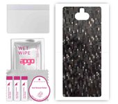 apgo Protective Skin Sticker for the back compatible with Sony Xperia 10, Wrap Film, Foil, Vinyl - Pattern Carbon Black Pixel