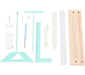 Kit de suministros de encuadernación, juego de herramientas de encuadernación portátil multifuncional para álbumes de recortes para diario mini