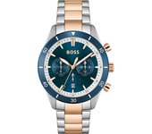 Hugo Boss 1513937 Reloj Santiago de acero bicolor azul para hombre