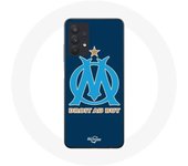 Coque Maniacase pour Samsung Galaxy A32 4G logo om olympique de marseille bleu Fond
