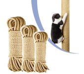 Rascador de cuerda de sisal natural para gatos, juguete para rascar árboles, protector de muebles con forma de garra Width 4mm, Length 10m