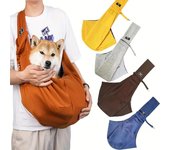 Portabebés para mascotas transpirable y portátil para mascotas pequeñas: bolso de hombro de gran capacidad con correa ajustable, ideal para viajes y actividades al aire libre color rosa