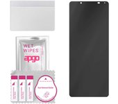 apgo Privacy Matte Hybrid protective glass compatible with Sony Xperia 1 V Gaming Edition, flexible nano glass, great replacement for tempered glass,