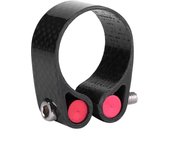 Abrazadera para tija de sillín de bicicleta de montaña de fibra de carbono de 31,8 mm Abrazadera para tija de sillín de liberación rápida