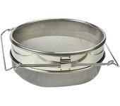 Malla de miel de doble tamiz, conjunto de malla de miel, cubo de acero inoxidable, malla de miel superior para extracción de miel plata