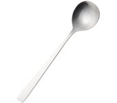 Cuchara sopera Tsubame Shinko Kogyo SUNAO de 168 mm y 48 g de acero inoxidable fabricada en Japón 18-8 plata