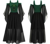 Disfraz de princesa medieval para niñas, bata renacentista, disfraz de Halloween, vestido elegante 5-6 Years púrpura