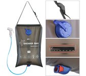 Bolsa de agua Contenedor de agua plegable 15L Bolsa de ducha portátil para acampar Bolsa de agua para exteriores 15L