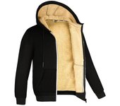 Abrigos de lana de cordero de invierno, chaquetas gruesas y cálidas, sudaderas con capucha de manga larga con cremallera, abrigo deportivo informal de polar negro, chaqueta con capucha para hombres y mujeres S rojo