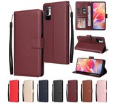 Funda de cuero tipo billetera para Xiaomi Redmi 10 2022 9 9A 9C 9T 8 8A 7A 6 Note 10 10S 10 Pro 9S 9 Pro 8 Pro 7 6 5 Pro Poco X3 Pro M4 Pro M3 11T Redmi 10 2022 negro