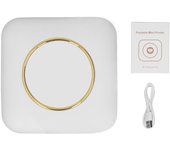 Mini impresora blanca de bolsillo, mini impresora térmica de etiquetas con Bluetooth para fotos y fotos en casa.