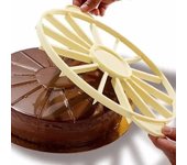 Cortador de plástico para tartas de 10 o 12 porciones iguales, redondo, para pan, tartas, mousse, marcador para hornear, utensilios de cocina para el hogar verde