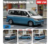 1/64 T6 Multivan MPV Van Modelo en miniatura 1/64 Coche de juguete con ruedas libres Vehículo de aleación fundida a presión Regalo de colección para niños blanco