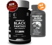 Power of Black Panther 60 cápsulas Aumenta la libido Mejora la resistencia y la salud masculina Pack of 60 Capsuls