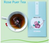 Paquete de bolsas de té triangulares 45g / 15 bolsas Rose Pu'er Tea Chinese Pu-Erh Té Negro