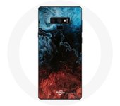 Coque pour Samsung Galaxy Note 9 fond de texture abstraite rouge noir bleu