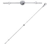 Les Trésors De Lily [K3428] - Bracelet Argent 'Chorégraphie' argenté (rhodié) - 30x5 mm plata