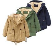 Chaqueta de algodón acolchada para niños Chaqueta con capucha cálida para niños de invierno 100cm
