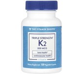 The Vitamin Shoppe, Vitamin K2, 3x strength, 300mcg, 120 veggie capsules