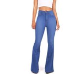Pantalones acampanados de mezclilla para mujer, pantalones acampanados de otoño, pantalones vaqueros ajustados de cintura alta, pantalones acampanados para mujer, pantalones ajustados de pierna ancha High Street L negro