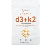 Microingredientes, vitamina D3 + K2, 300 cápsulas blandas