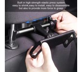 1 soporte para tableta y teléfono de coche, ajustable y práctico, para reposacabezas, rotación y soporte para teléfono móvil.