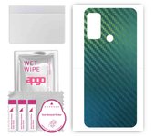apgo Protective Skin Sticker for the back compatible with Wiko Power U10, Wrap Film, Foil, Vinyl - Pattern Carbon Chameleon CAKA1